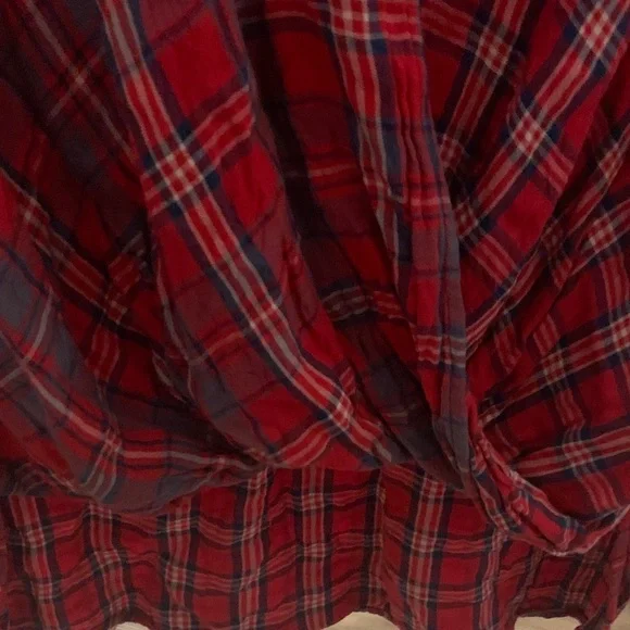 Abercrombie & Fitch Red and Blue Checkered Top - Picture 3 of 3